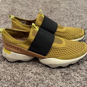 Sorel Mustard and Tan Slip-On Shoes